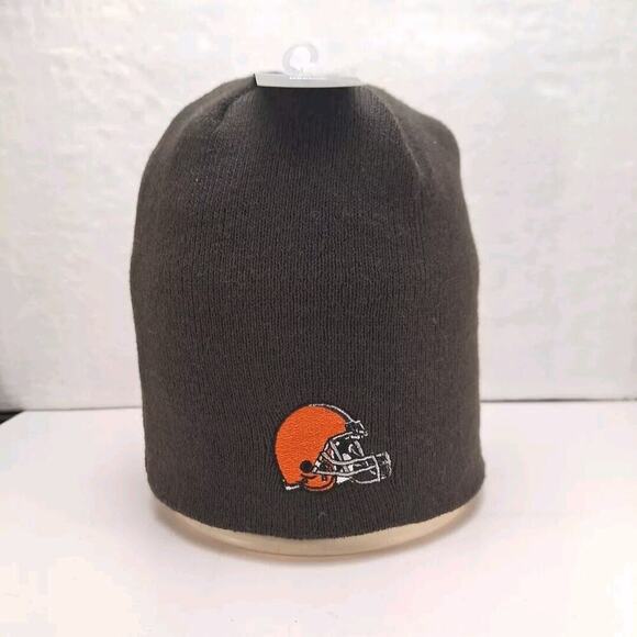 Reebok Cleveland Browns Knit Beanie Winter Hat Skull Cap OSFM - Picture 1 of 6